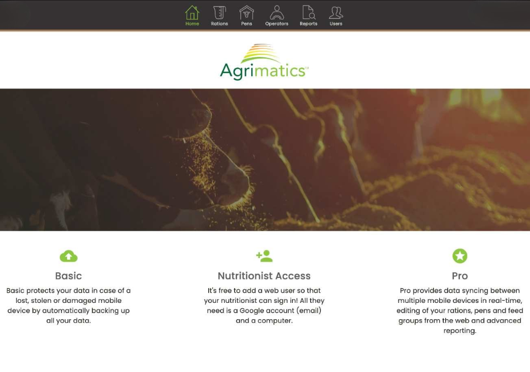 a screenshot of the Libra Feed cloud home page